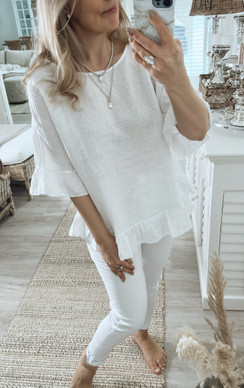 ABRIL PELLAVAPAITA VALKOINEN