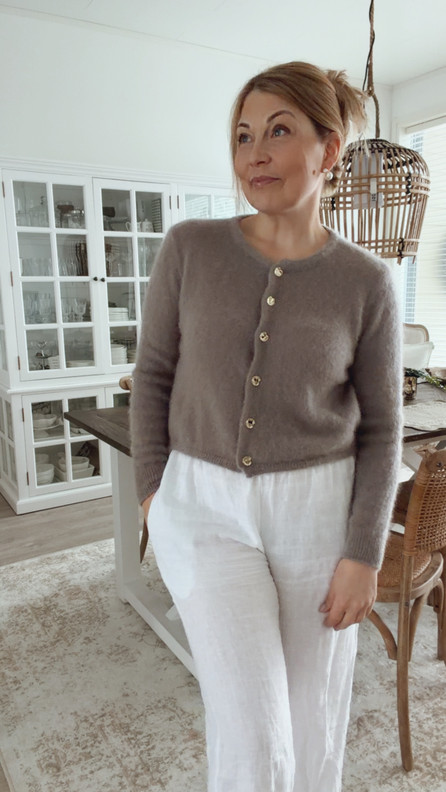 NINETTE MOHAIRNEULETAKKI TAUPE