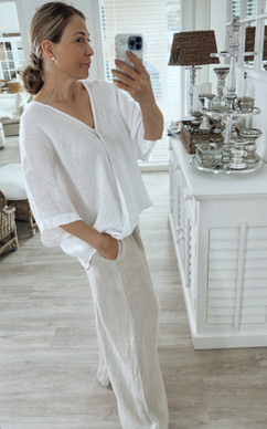 JILL LINEN BLOUSE WHITE
