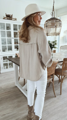 MARIANNE COTTON SHIRT BEIGE