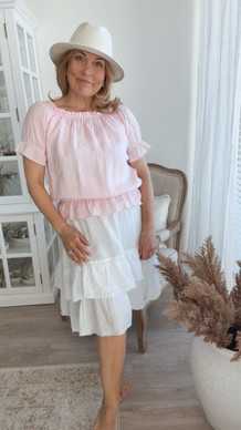 CATRIN LINEN BLOUSE ROSE