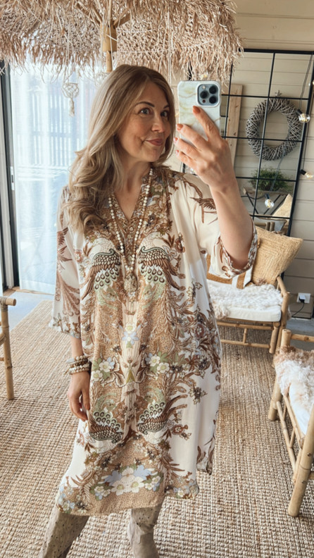 LOTUS SILKKI-VISKOOSIMEKKO BEIGE