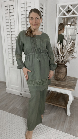 MILLIE LINEN DRESS KHAKI