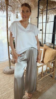 CHRISTIE SATIINIHOUSUT TAUPE