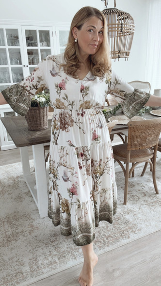 AMALFI VISCOSE DRESS GREEN