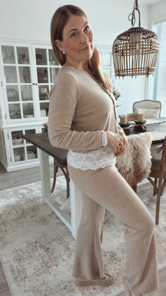 LAURE MERINOWOOL CARDIGAN TAUPE