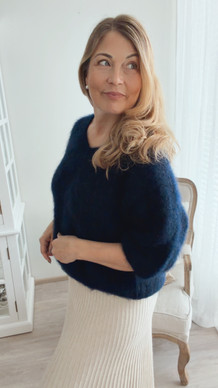CARIN KID MOHAIR KNIT NAVY