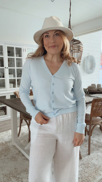 SHARON NEULETAKKI TAIVAANSININEN