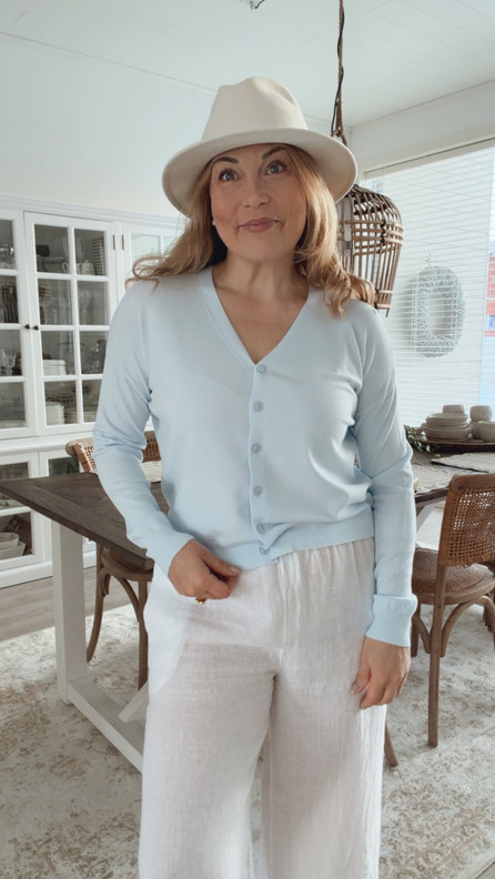 SHARON NEULETAKKI TAIVAANSININEN