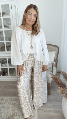 GIANNA LEO VISKOOSIHOUSUT BEIGE
