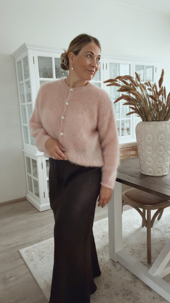 JOSEFIN KID MOHAIRNEULETAKKI VANHA ROOSA