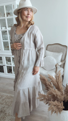 BETHINA LINEN KAFTAN CASHMERE
