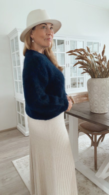 JOSEFIN KID MOHAIRNEULETAKKI NAVY