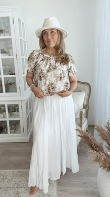 ARAMINTA COTTON SKIRT WHITE