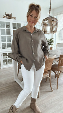 MARIANNE COTTON SHIRT TAUPE