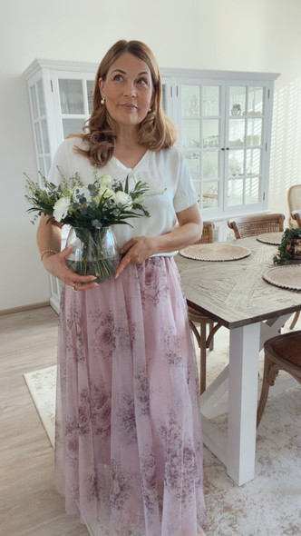 DONATA  TULLE SKIRT MAUVE
