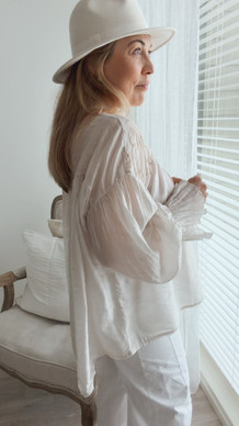 FLEUR VISCOSE BLOUSE BEIGE