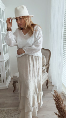 RENEE LINEN SKIRT BEIGE