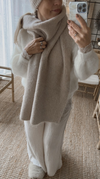 LEANNA ALPAKKAHUIVI BEIGE