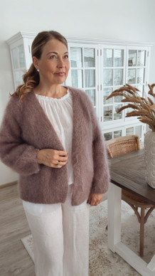 SYLVIE KID MOHAIR CARDIGAN TAUPE