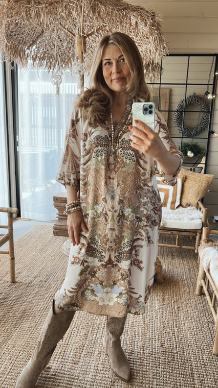 LOTUS SILKKI-VISKOOSIMEKKO BEIGE