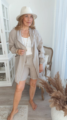 FEBE LINEN JACKET CASHMERE