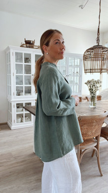NADIA LINEN BLOUSE KHAKI