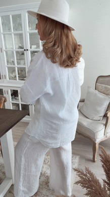NORA LINEN TUNIC WHITE