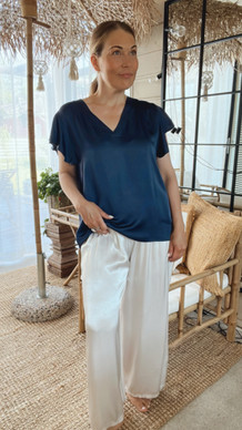 STEFANIA SATIINITEEPPARI NAVY