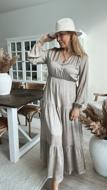 EMILY SILKKI-SATIINIMEKKO BEIGE