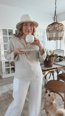 PEGGY LINEN BLOUSE BEIGE