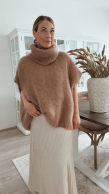 BENEDETTA KID MOHAIR PONCHO CAMEL