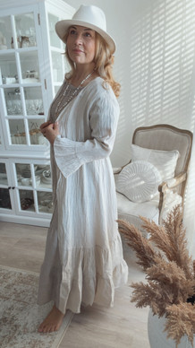 BETHINA LINEN KAFTAN BEIGE