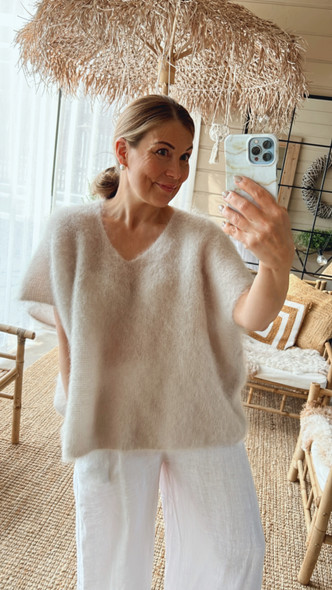 CHARLOTTA KID MOHAIRNEULE VAALEA BEIGE