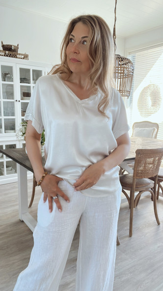 DONNALEE SATIINITEEPPARI VAALEA BEIGE