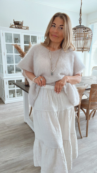 BELLA LINEN SKIRT BEIGE
