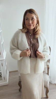SYLVIE KID MOHAIR CARDIGAN OFF WHITE