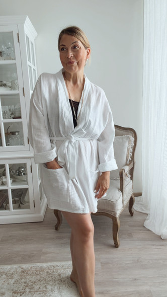 KIMBER PUUVILLAKIMONO VALKOINEN