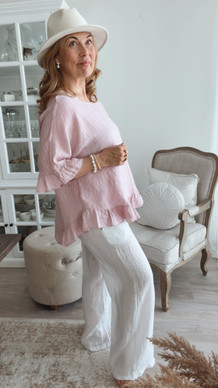 ABRIL LINEN BLOUSE MAUVE