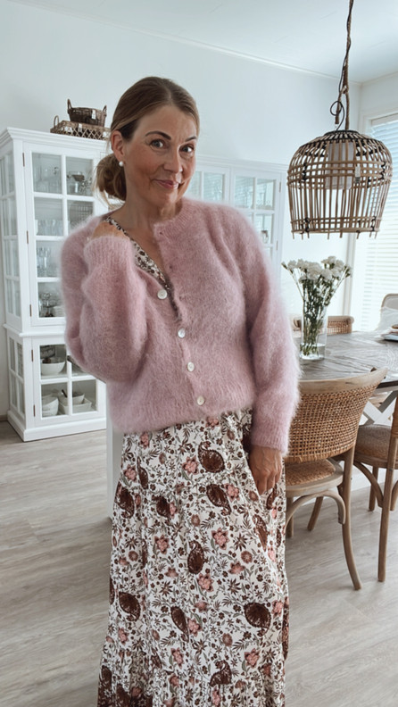 JOSEFIN MOHAIRNEULETAKKI VANHA ROOSA