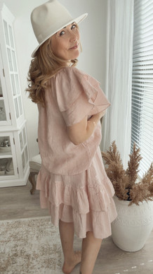 LORAINE LINEN BLOUSE OLD ROSE
