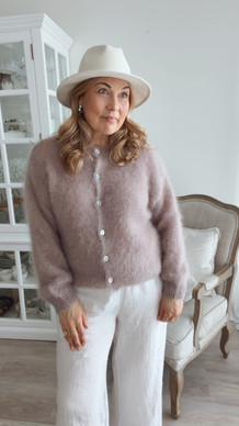 JOSEFIN MOHAIRNEULETAKKI VAALEA TAUPE