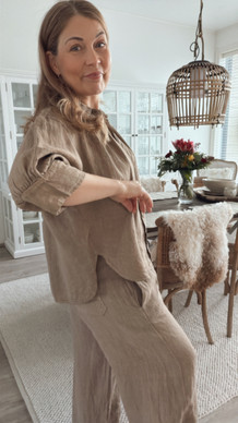 ANNETTE LINEN BLOUSE CAMEL