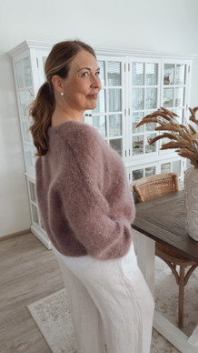 MARLA KID MOHAIR CARDIGAN TAUPE