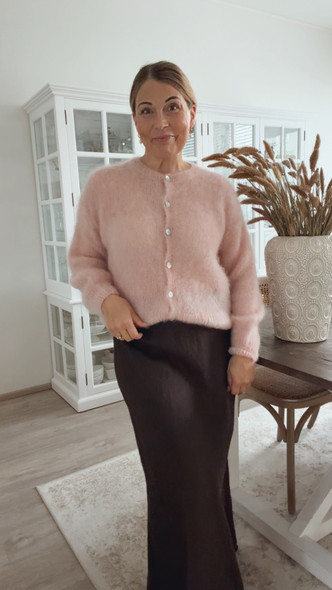 JOSEFIN KID MOHAIRNEULETAKKI VANHA ROOSA