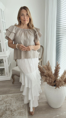 LORAINE LINEN BLOUSE CASHMERE