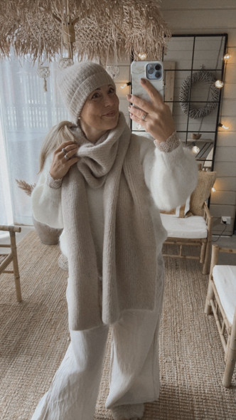LEANNA ALPAKKAHUIVI BEIGE