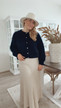 JOSEFIN KID MOHAIR KNITTED JACKET BLACK