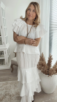 LORAINE LINEN BLOUSE WHITE