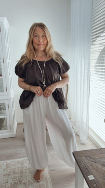 CONNIE VISCOSE PANTS WHITE